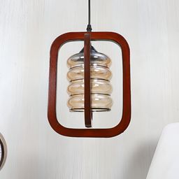 MFD HOME FURNISHING Brown & White Quirky Ceiling Lamp-7