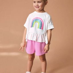 YK Printed Kid-Girls Top & Shorts Clothing Set-image-18