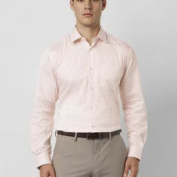 Van Heusen Floral Printed Spread Collar Long Sleeves Pure Cotton Formal Shirt-picture-41