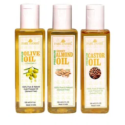 Park Daniel Set Of 3 Premium Olive Oil, Sweet Almond Oil & Castor Oil - 100 ml Each-44
