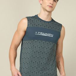 Technosport Men Printed Slim Fit Round Neck Technocool+ Sports Gym Vest-picture-10
