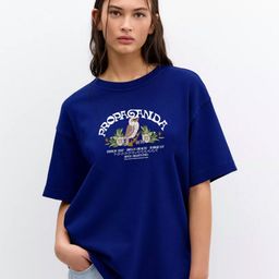 MISCHIEF MONKEY Women Printed Drop-Shoulder Sleeves T-shirt-image-94