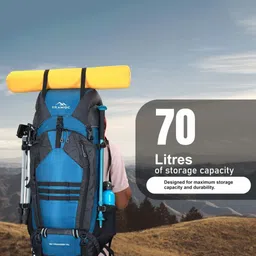TRAWOC Skyranger 70 Litres Colourblocked Waterproof Large Travel Rucksack-14