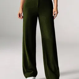 KERI PERRY Women Relaxed Straight Leg High-Rise Trousers-image-36