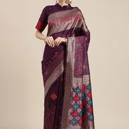 Anouk Rustic Woven Design Zari Silk Blend Banarasi Saree-47