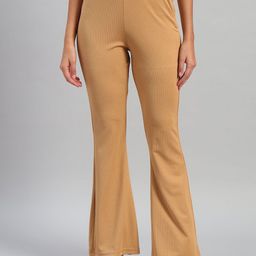 The Roadster Lifestyle Co Women High Rise Bootcut Trousers-image-36