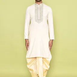 Arihant Rai Sinha Men Embroidered Regular Beads and Stones Kurta with Dhoti Pants-image-98