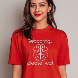 Storeily Typography Printed Round Neck Cotton Short Sleeves Oversized T-shirt-image-89