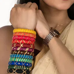 Taasha Craft Set Of 12 Thread Bangles image 2