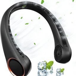 VHN Portable Neck Fan for Women, Men Rechargeable USB 4000mAh Battery Operated 1 USB FAN USB Hub-image-72
