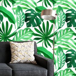ArtzFolio Printed UV-Resistant Anti-Bacterial Watercolor Tropical LeavesPeel & Stick Wallpaper-image-51