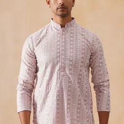 Jompers Geometric Embroidered Chikankari Straight Kurta-image-61