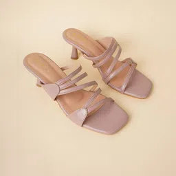 Mast & Harbour Striped Party Kitten Sandals-picture-0