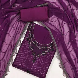Mitera Embroidered Unstitched Dress Material-image-44