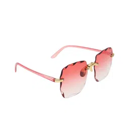 PELLE LUXUR Unisex Pink Lens & Pink Rectangle Sunglasses with-picture-13
