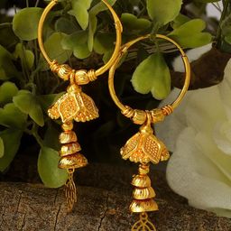 MEMOIR Gold-Plated Contemporary Hoop Earrings-image-34