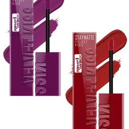 Ramp Walk Velvet Kiss Set Of 2 Lipstick - 3.5 ml Each - Wine - 03 - Cherry Red - 12-image-65
