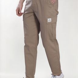THE BEETEL HOUSE Men Relaxed Straight Leg Easy Wash Cargos Trousers-picture-49