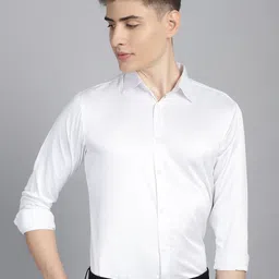 Majestic Man Men Club Cutaway Collar Solid Slim Fit Formal Shirt-image-97