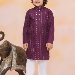 KID1 Boys Floral Printed Kurta with Pyjama-image-87
