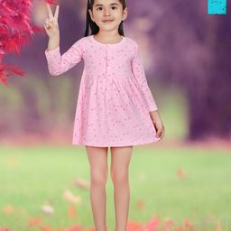 KIDEEZGUILD Pack Of 2 Girls Printed Fit & Flare Dress-image-82