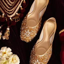JM Looks Women Ethnic Fashion Embroidered Mojaris-20