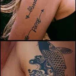 LICK Set Of 2 Matte Finish Realistic Semi Temporary Body Tattoo-15