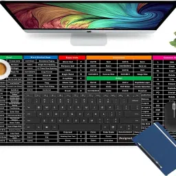spincart Keyboard Shortcut Key Mouse Pad, Large XXL Gaming Desk Table Mat Mousepad image 5