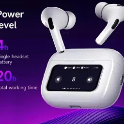 napxter True Wireless ANC Earbuds with LCD Touchscreen Display Bluetooth Headset image 4