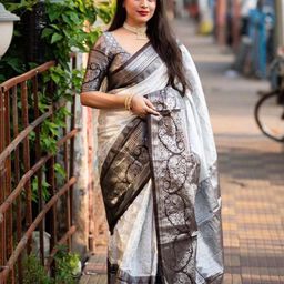 VILLE FASHION Woven Design Zari Art Silk Kanjeevaram Saree-picture-18