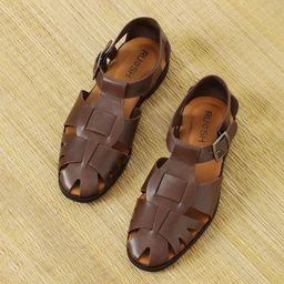 Ruosh Men Leather Shoe-Style Sandals-11