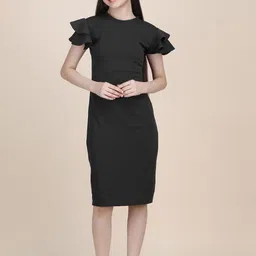 DEKLOOK Flared Sleeve Formal Fit & Flare Dress-picture-42