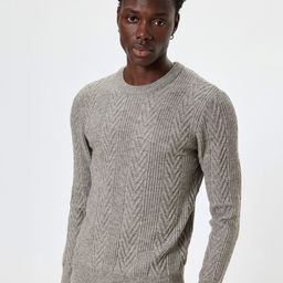 Koton Men Striped Round Neck Pullover Sweaters-picture-47
