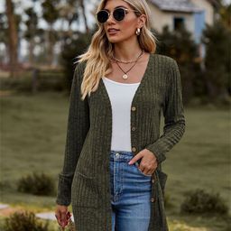 StyleCast x Revolte Women Striped Longline Cardigan-image-13