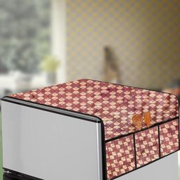 The Furnishing Tree Brown Printed Refrigerator Cover-image-74
