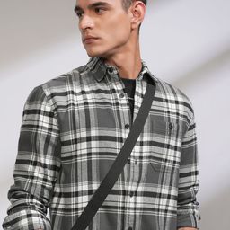 HIGHLANDER Men Opaque Checked Casual Shirt-image-71