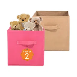 Kuber Industries Pink Set of 2 Regular Multi-Utility Organisers-11