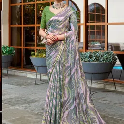 Mitera Poly Chiffon Bagru Saree-picture-16