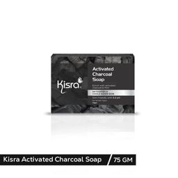KISRA Set Of 6 Activated Charcoal Anti Pollution & Cooling Freshness Soap - 75 g Each image 4