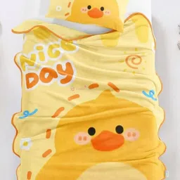 Butterthief Yellow & Orange Cartoon Characters Fleece AC Room 210 GSM Blanket-image-101