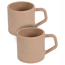 eha Beige 2 Pieces Matte Finish Microwave Safe Tea Cups 200 ml-11