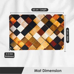 IVAZA Walnut Brown Geometric Patterned 550 GSM Bathmat image 4