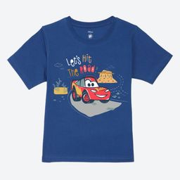 YK Disney Boys Cars Printed Pure Cotton Applique T-shirt-image-62