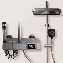 clayplus Thermostatic Shower Panel Shower Set with Head Shower/Hand Shower/Bidet Gun-30