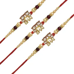 MEIRA JEWELLERY 5-Pcs Rakhi With Roli Chawal & Greeting Card-image-66