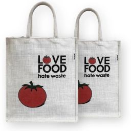 Jute Bag Tiffin/Shopping/Grocery Hand Bag with Zip & Handle (PACK OF 2) Pack of 2 Grocery Bags-image-13