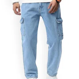 Playfeel Men Relaxed Straight Leg Cargos Trousers-picture-15