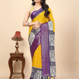 SSHAGUN LIFESTYLE Women Warli Printed Bandhani Sarees-picture-44