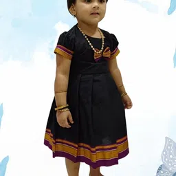 Mom and Me Black Cotton Dresses-image-38
