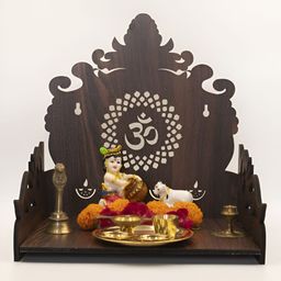 OLIVE TREE Brown Textured Wooden Home Temple-picture-40